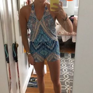 Tie die halter romper
